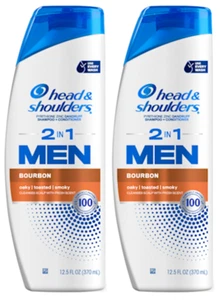 Head &Shoulders Men 2 in 1 Dandruff Shampoo & Conditioner, Bourbon 12.5oz-2 Pack - Picture 1 of 1