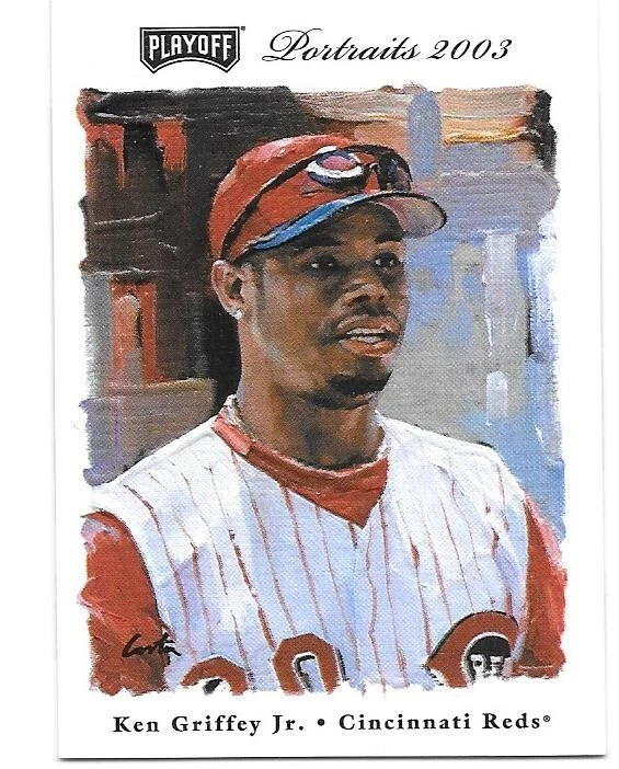 KEN GRIFFEY JR 2003 RETRATOS DE PLAYOFFS 30 MARINEROS CORTE DE LOS ROJOS DE CINCINNATI MVP Foto 1 de 1