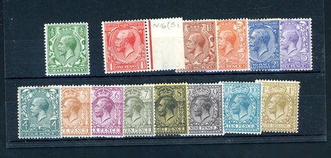 1912  Royal Cypher  Set of 14 Values    L.H.M.     (X1501) Cover