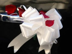 Wedding Car Decoration Kit 3x Pull Bown 1x 7M Ribbon - Picture 1 of 3
