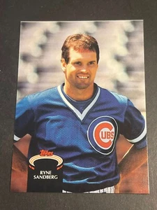 Box 55: 1992 Stadium Club MISSING FOIL BLANK BACK PROOF Ryne Sandberg Cubs - Picture 1 of 2