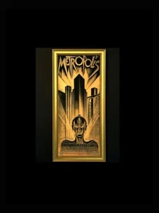 Metropolis Filmposter Leinwandbild Gold - Bild 1 von 4