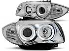 NEW Pair Headlights für BMW 1 Series E87 E81 04-11 Halo Rims Chrome SONAR AT LPB