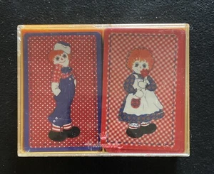 Tarjetas de juego de colección Hallmark Bridge Raggedy Ann Andy 2 barajas usadas - Imagen 1 de 10