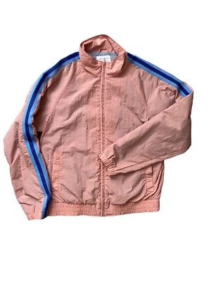 Urban Outfitters Track Jacket Mens Large Peach Pink Full Zip Mesh Lined Nylon - Image 1 of 4