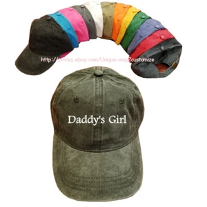 Daddy's Girl cotton baseball cap You Choose color Pigment dyed 100% cotton - Picture 1 of 1