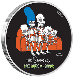 2022 Simpsons Series TREEHOUSE OF HORROR 1oz $1 Silver .9999 Dollar Coin