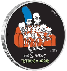 2022 Simpsons Series TREEHOUSE OF HORROR 1oz $1 Silver .9999 Dollar Coin - Picture 1 of 5