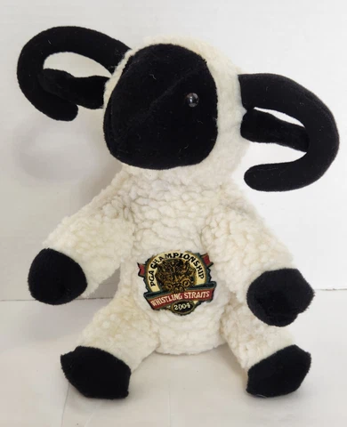 2004 PGA Championship Whistling Straits Plush Sheep With Horns 9" Embroidered Cover