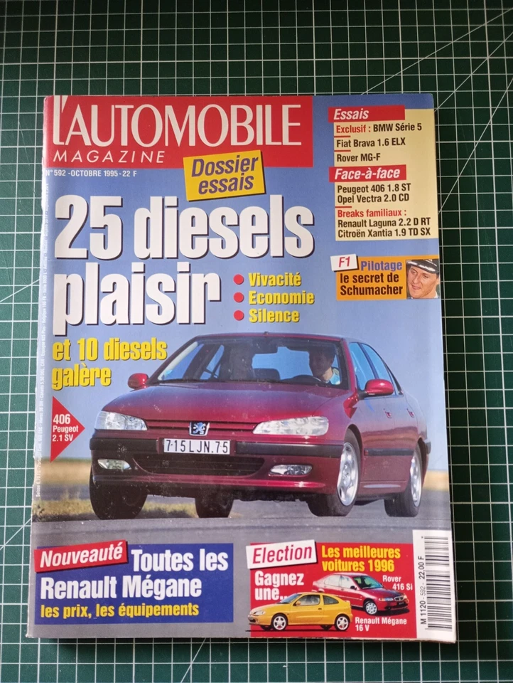 AJ095 L'AUTOMOBILE 1995 N°591 la nouvelle gamme Renault Mégane - Peugeot 406 - Photo 1/1