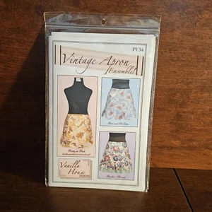 VTG Apron Ensemble Instructions & Pattern Vanilla House  Designs P134 Uncut - Picture 1 of 2