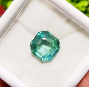 Piedra preciosa suelta de regalo extra con forma de zafiro natural azul verdoso de 10,25 quilates - Imagen 1 de 7