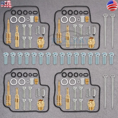 4x For Honda CBR600 1987-1989 CBR600F carburetor repair kit parts gasket Jet - Image 1 of 4
