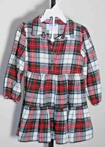 Old Navy Long-Sleeve Button Front Plaid Swing Dress Size 4T - Picture 1 of 2