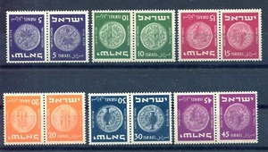 Israel 38-43, montado sin montar o nunca montado, 1953, 3erd monedas Mered Tete Beche x44985 - Imagen 1 de 1