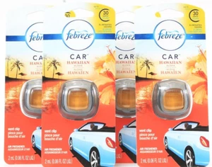 4 Febreze Car Vent Clip Hawaiian Aloha Air Freshener Up To 30 Days 0.06 oz - Picture 1 of 1