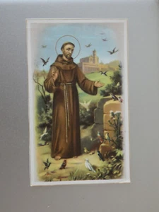 Image pieuse  st francois et les oiseaux   1955 - Bild 1 von 1