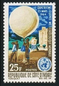 Ivory Coast 213, MNH. Michel 266. World Meteorological Day, 1964. Balloon. - Picture 1 of 1