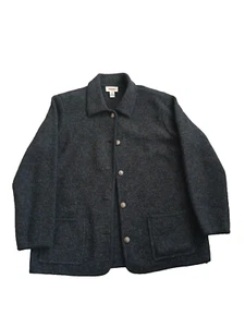 Talbots Womens Coat Size 10 Gray Wool Blend Peacoat Button Front - Picture 1 of 10