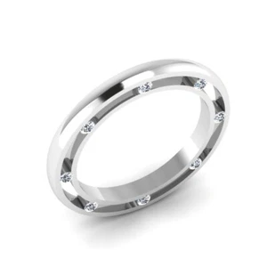 0.48 Ct Natural Round Diamond Engagement Wedding Men's Band 950 Platinum Size 9 - Picture 1 of 5