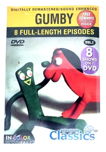 Gumby, Vol. 1 (DVD, 2004) 8 Full length episodes. New in its original wrapping. - Imagen 1 de 2