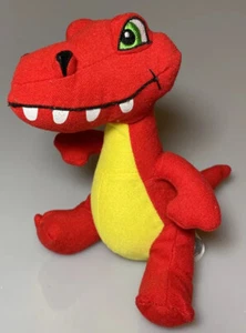 7” Fiesta Rex Red Dino Stuffed Animal Plush Soft Toy Dinosaur Yellow Belly T-rex - Picture 1 of 3
