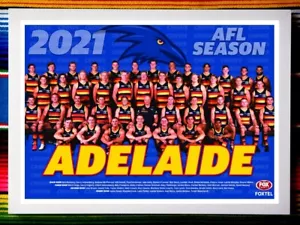 Framed 2021 ADELAIDE CROWS AFL Poster - 62cm x 44.5cm x 3cm - Bild 1 von 3