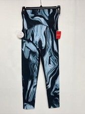SPANX Booty Boost Women’s XS Printed Marble Leggings Marbled Blue/Black $98