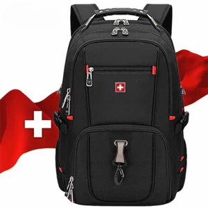 Waterproof Men's Backpack Laptop Backpacks School Travel Bags Swiss-style New - Picture 1 of 16