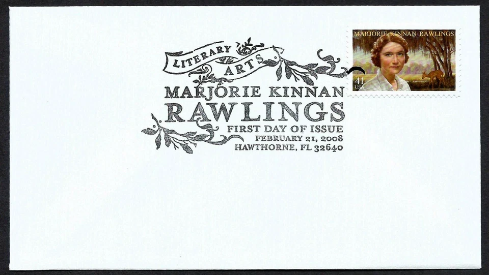 USA, SCOTT # 4223, FDC COVER - MARJORIE KINNAN RAWLINGS, LITERARY ARTS 2008 - Image 1 of 1