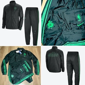 NWT Nike X NBA Courtside RETRO Boston Celtics Tracksuit Set DN8857 010 L RARE - Picture 1 of 11