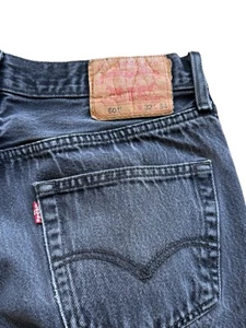 Levis 501 Jeans Button Fly Faded Black Wash Denim Herren 32x31,5 - Bild 1 von 5
