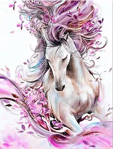 Pink Horse Iron On Transfer For T-Shirt + Other Light & Dark Fabrics #2 - Picture 1 of 4