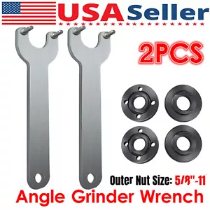 2 CONJUNTOS 5/8"-11 Amoladora Brida Bloqueo Tuerca Llave Angular para Dewalt Makita Milwaukee - Imagen 1 de 9