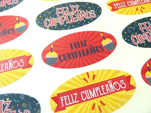 Pegatinas para tarjetas Feliz Cumpleanos españolas etiquetas de feliz cumpleaños HBW-ES-5125-3 - Imagen 1 de 2