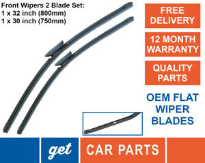 Front Wiper Blades (32" + 30") for Citroen C4 Picasso from 2006-2014 Exact Fit