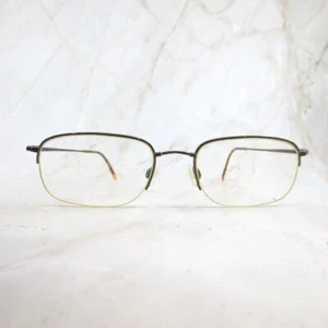 Flexon by Marchon Eyeglasses Frame 606 Men's Coffee Rectangle Half Rim 52-19-140 - Picture 1 of 6