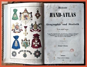 ATLAS von Bromme 1862 mit 48 lithographierten Karten und zahlreichen Abbildungen - Picture 1 of 12