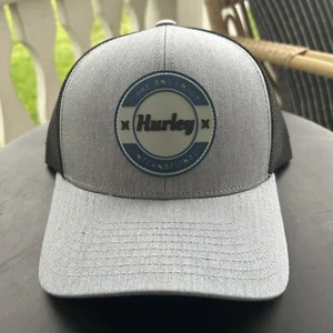 Hurley Snapback Offshore Trucker Hat Gray with Black Mesh and Blue Logo! - Picture 1 of 5