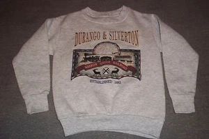 Narrow Gauge Railroad Durango & Silverton Est.1882 Sweatshirt Child Kid size 5 - Picture 1 of 3