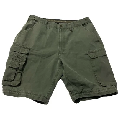 Boy Scouts Of America Uniform Cargo Canvas Green Shorts Men's Size 34 - Image 1 of 3
