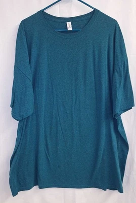Jerzees Men’s 3XL Teal Heather Short Sleeve T-Shirt Cotton Blend - Image 1 of 3