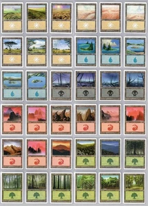 Battle Royale - 1x Complete 36 Card Basic Land Set - Near Mint - Imagen 1 de 1