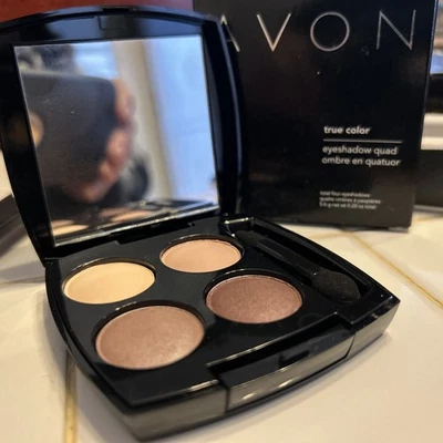 Avon True Color Eyeshadow Quad: Blushing Raisin Q702 Discontinued NOS - Image 1 of 4