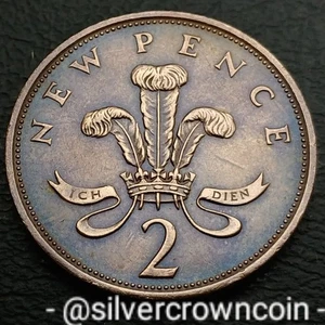 Great Britain 🇬🇧 UK 2 New Pence 1980. KM#916. Two Cents coin. Welsh Plumes. 2d - Picture 1 of 7