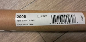QUARTET BULLETIN BAR STRIP,CORK BOARD 48"X1" ALUMINUM FRAME - BEIGE (2006) - Picture 1 of 4
