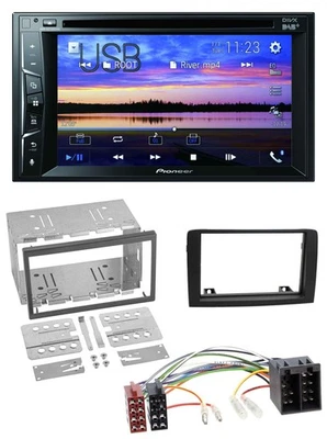 Pioneer Bluetooth 2DIN USB DVD DAB MP3 Autoradio für Fiat Idea ab 05 schwarz - Bild 1 von 4