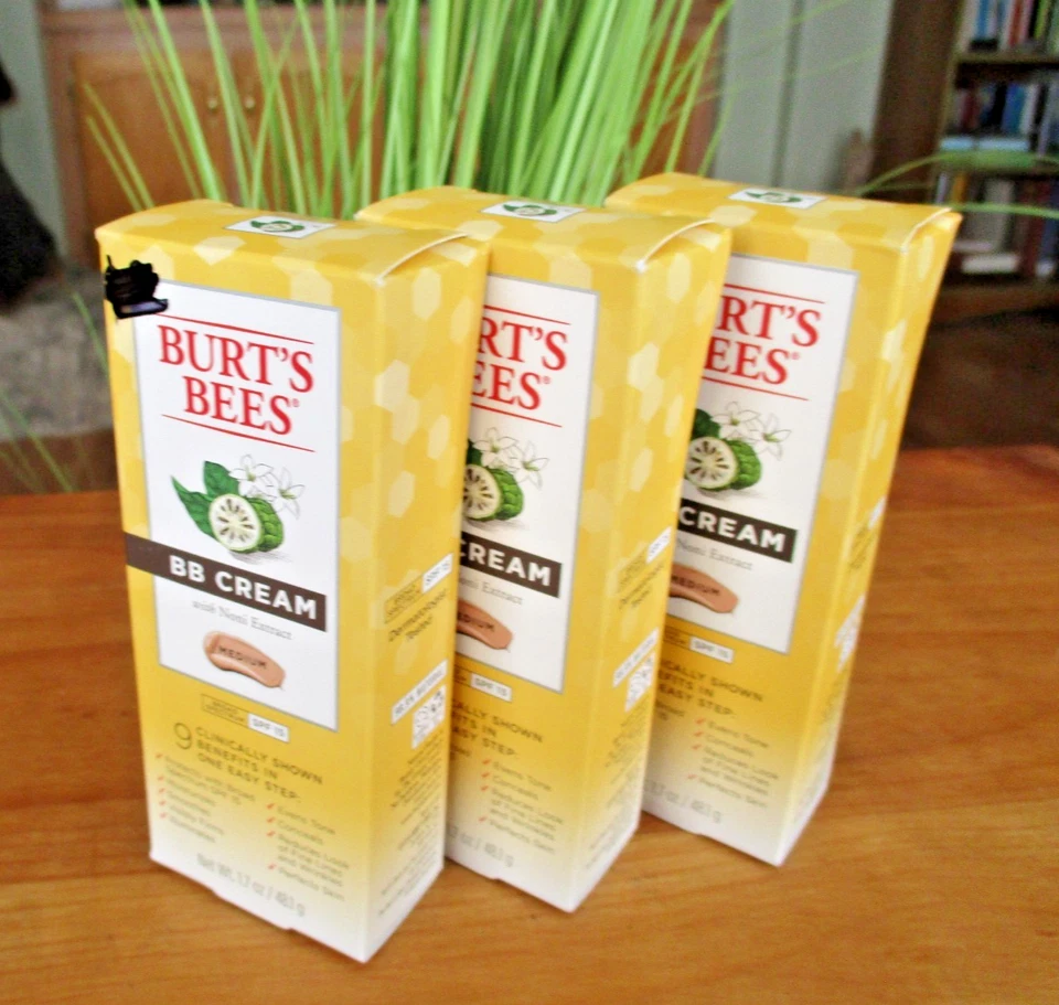 3 BRAND NEW Burts Bees BB Cream 1.7 oz SPF 15 (Light/Medium) Light Exp. 1/26 - Image 1 of 2