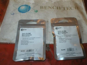 2 - New Radioshack  278-0103 Twist-On BNC Male Connectors - Picture 1 of 3
