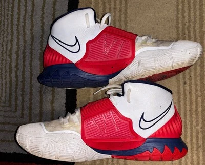 Nike Kyrie 6 USA 2020 Men's Sz 13 White/Red/Blue Sneakers Shoes-BQ4630-102 - Image 1 of 4